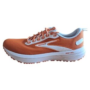 Brooks Men's Revel 6 Running Shoes New Various Sizes Orange/ White 1103981D883